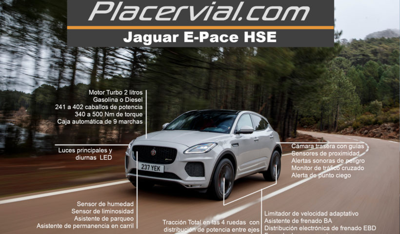 Jaguar E-Pace HSE: Infografía